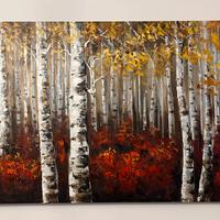 Quadro . Pittura ad olio su tela. 90 per 180