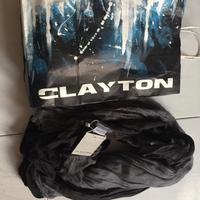 Sciarpa leggera nera sfumata Clayton cartellino