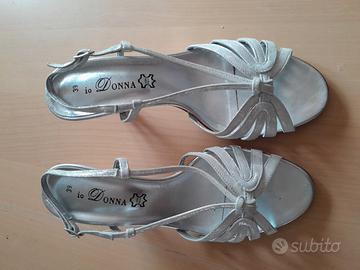 sandali tg. 39 argento