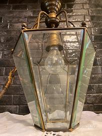 Lampadario Vintage in Ottone