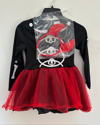 Vestito scheletro/diavolina bambina Halloween