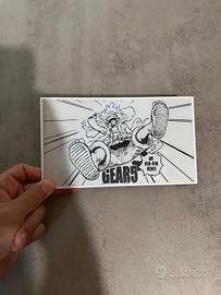 Quadretto Luffy Gear 5 One Piece Tavole Manga Bian