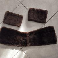 set coordinato in pelliccia di castoro 