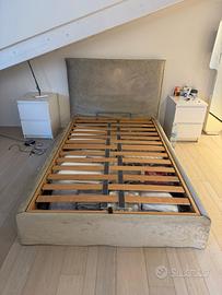 Letto con cassettiera una piazza e mezzo