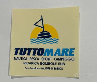 ADESIVO VINTAGE TUTTOMARE NAUTICA-PESCA ORIGINALE
