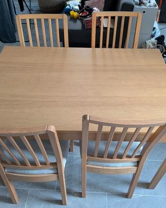 Tavolo salotto + 4 sedie (espandibile) IKEA