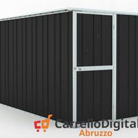 Deposito attrezzi giardino 175x307cm 5,4mq nero