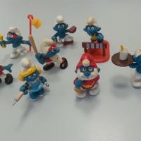 Lotto di 8 PUFFI  "SCHLEICH - PEYO"  anni '80