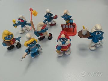 Lotto di 8 PUFFI  "SCHLEICH - PEYO"  anni '80