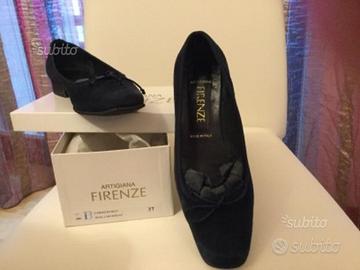 Ballerine blu Artigiana Firenze