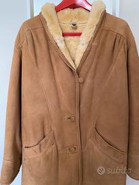 Giacca in montone color cammello