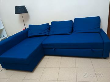 Divano letto contenitore blu