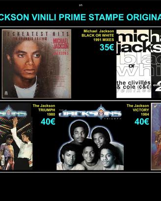 LP PRIME STAMPE MICHAEL JACKSON & THE JACKSON