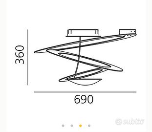 Lampadario Artemide Pirce mini led soffitto