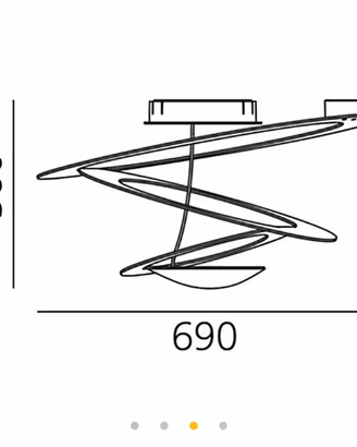 Lampadario Artemide Pirce mini led soffitto