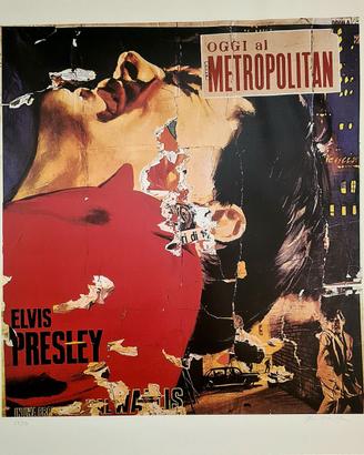 MIMMO ROTELLA opera originale e certificata Elvis