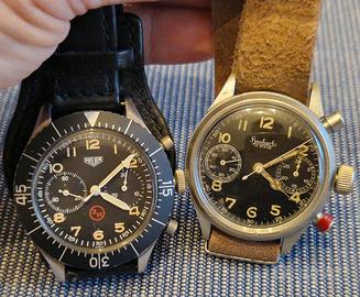 permuto Militari Vintage Chrono HEUER & HANHART 