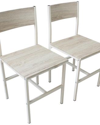 SET 2 SEDIE Colore Beige Rovere Mod. PORTOFINO