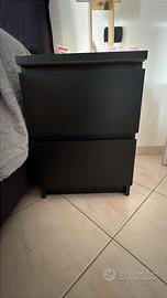 Cassettiere / Comodini IKEA Malm marrone-nero
