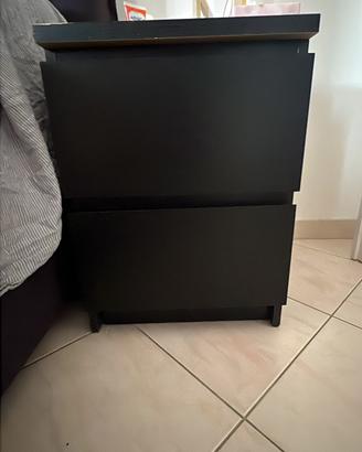 Cassettiere / Comodini IKEA Malm marrone-nero