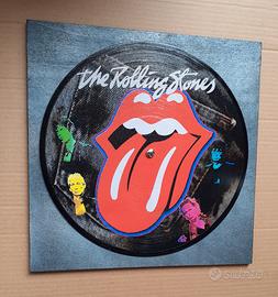 Vinile 33 giri a quadro omaggio ai Rolling Stones 