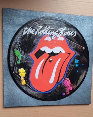 Vinile 33 giri a quadro omaggio ai Rolling Stones 
