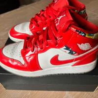 Scarpe Air jordan 1 Mid SE Barcelona 38,5 rosso