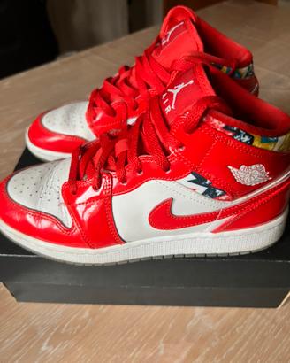 Scarpe Air jordan 1 Mid SE Barcelona 38,5 rosso