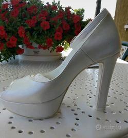 Scarpe donna da sposa vera pelle nuovissime