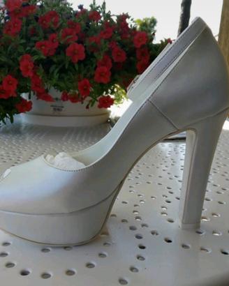 Scarpe donna da sposa vera pelle nuovissime