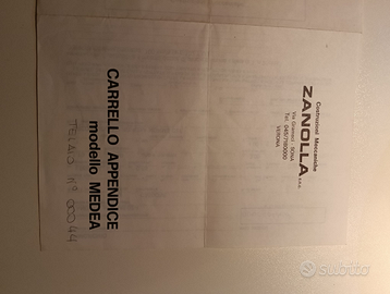 Carrello appendice Zanolla