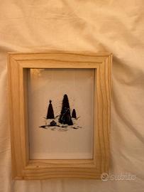Quadro in legno Leonardi Wood Made in Italy 18x23