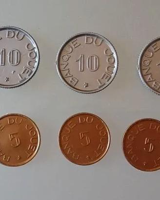 Lotto Monete Soldi Giocattolo plastica Cassa