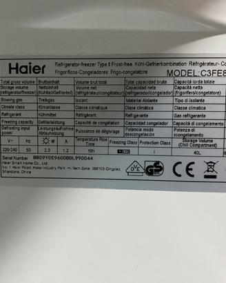 Frigo haier