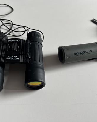 Binocolo 12X30 + monocolo solognac
