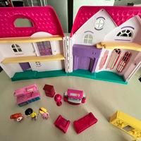 Casa delle bambole portatile con accessori