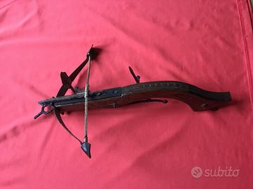 Balestra in legno vintage 33 cm da collezione