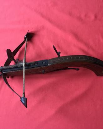 Balestra in legno vintage 33 cm da collezione