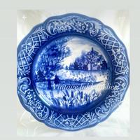 Piatto originale Gzhel - dipinto a mano