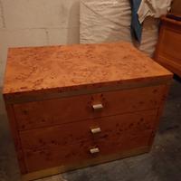 piccola cassettiera in radica pioppo Turri