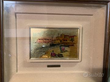 Quadro bagnato in oro