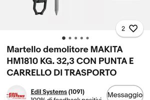 Martello demolitore Makita hm 1810