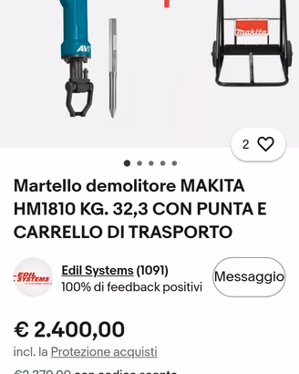 Martello demolitore Makita hm 1810