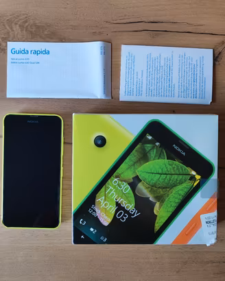 Nokia Lumia 630 Giallo + Scatola Originale