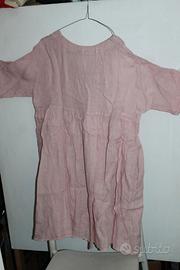 Abito in lino rosa cipria