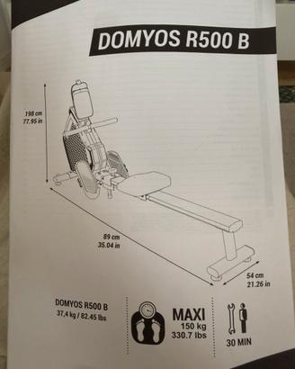 Vogatore Domyos R500 B in garanzia
