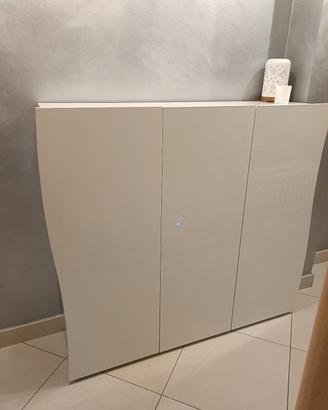 Scarpiera bianco lucido