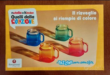 Set completo di 4 tazzine da caffè Kinder Nutella