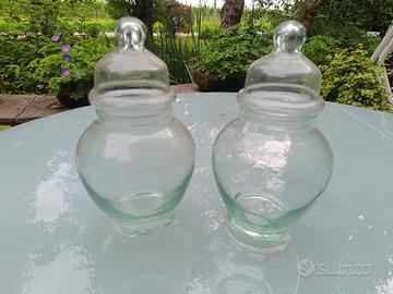 vaso in vetro farmacia vintage caramelle spezie