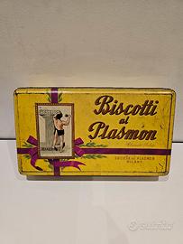 scatola biscotti plasmon vintage 1960